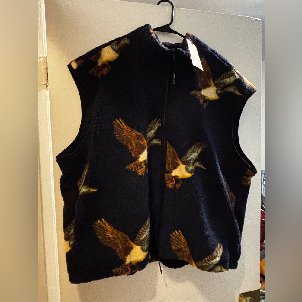 Woolrich Duck Print Fleece Vest